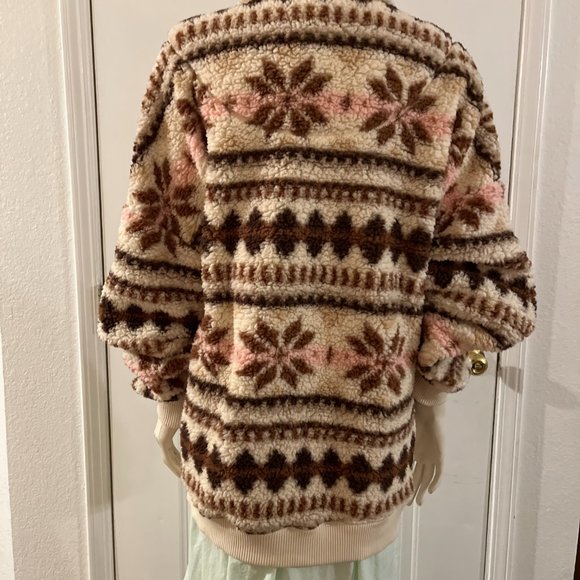 Aerie Multicolor Patterned Sherpa Hoodie - Picture 5 of 13